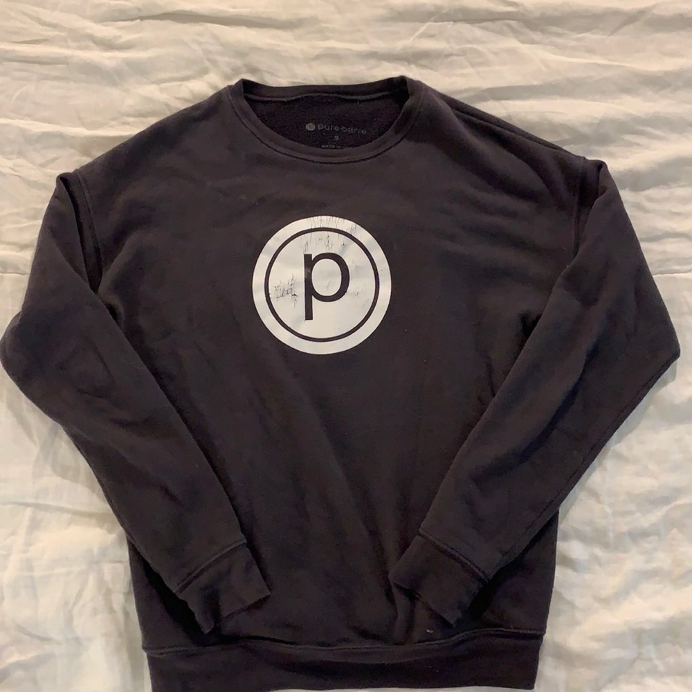 Cozy gray Pure Barre sweatshirt